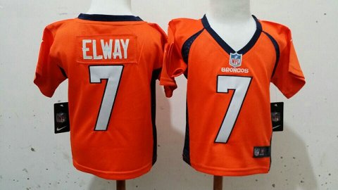 2-6 Kids John Elway Denver Broncos #7 Orange Kids Jersey