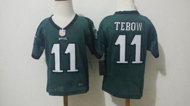 2-6 Kids Tim Tebow Philadelphia Eagles #11 Green Jersey