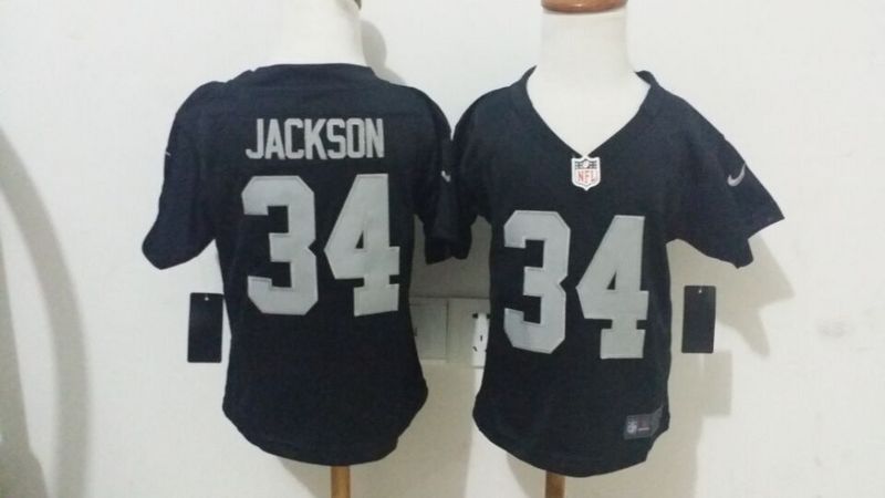 2-6 Kids Jackson #34 Oakland Raiders Nike Black Jersey