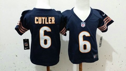 2-6 Kids Jay Cutler Chicago Bears #6 Blue Jersey