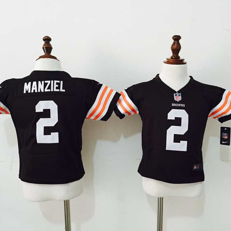 Johnny Manzie Browns #2 Brown Kids Jersey