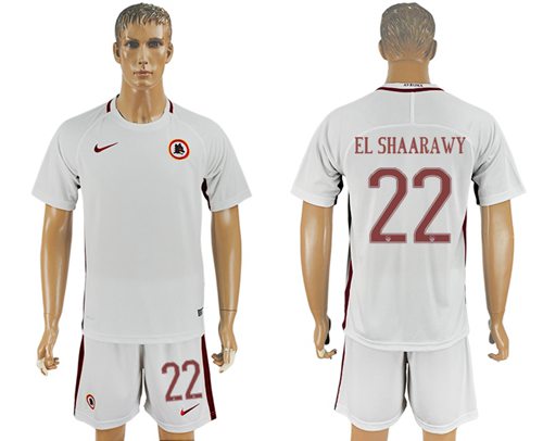 Roma #22 El Shaarawy Away Soccer Club Jersey