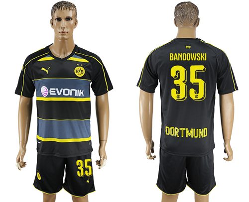 Dortmund #35 Bandowski Away Soccer Club Jersey