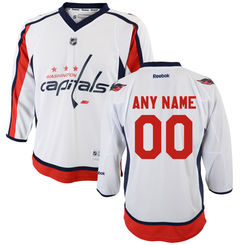 Reebok Washington Capitals Youth Replica Away Custom Jersey - White