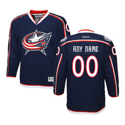 Youth Columbus Blue Jackets Reebok Navy Home Premier Custom Jersey