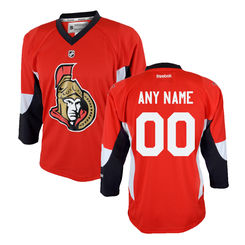 Reebok Ottawa Senators Youth Replica Home Custom Jersey - Red