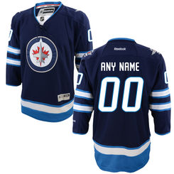 Youth Winnipeg Jets Reebok Blue Custom Premier Home Jersey