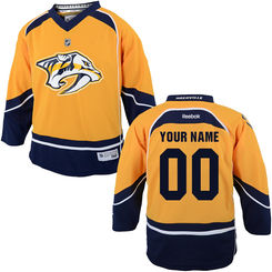 Reebok Nashville Predators Infant Replica Home Custom Jersey - Gold