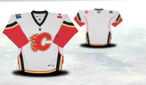 Calgary Flames Youth Customized White Jersey