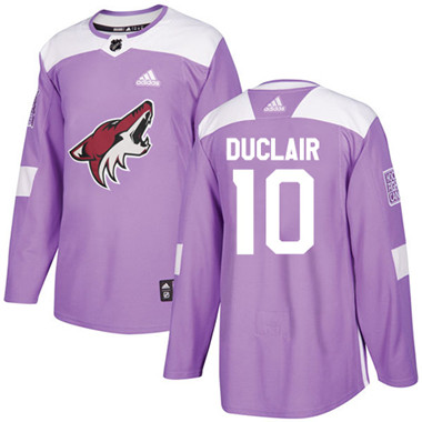 Adidas Coyotes #10 Anthony Duclair Purple Authentic Fights Cancer Stitched NHL Jersey