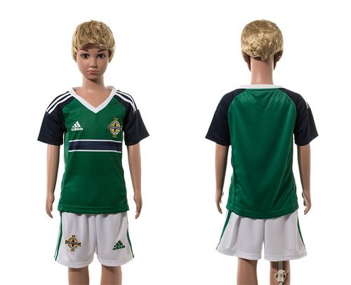 Northern Ireland Green Home Kid Soccer Country Jersey