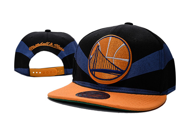 Warriors Team Logo Snapback Hat Black TX