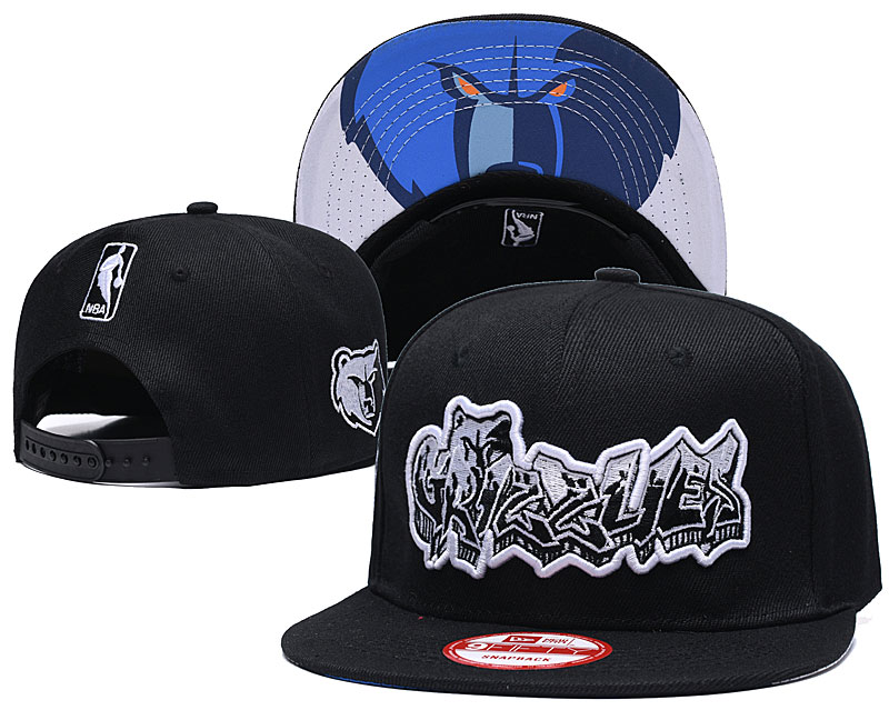 Grizzlies Team Logo Black Adjustable Hat GS