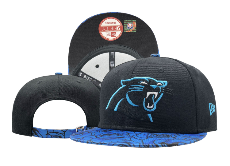 Panthers Team Logo Black Adjustable Hat SF
