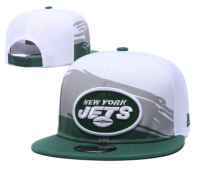 Jets Team Logo White Adjustable Hat GS