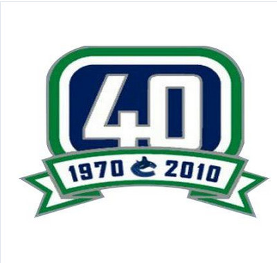 Stitched NHL Vancouver Canucks 40th Anniversary Jersey Patch