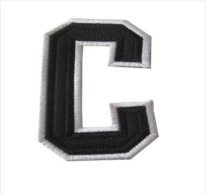 Stitched NHL Patch Philadelphia Flyers Captain Black C Patch