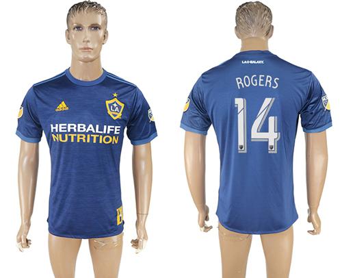 Los Angeles Galaxy #14 Rogers Away Soccer Club Jersey