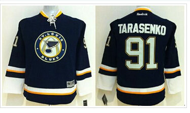 Youth NHL Blues #91 Vladimir Tarasenko Navy Blue Alternate Stitched Jersey