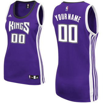 Women's Sacramento Kings adidas Purple Custom Replica Road Jersey