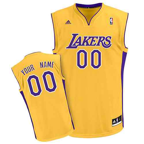 Los Angeles Lakers Youth Custom Yellow Jersey