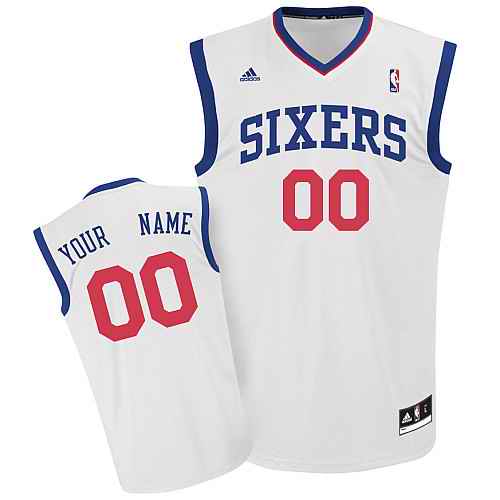 Philadelphia 76ers Youth Custom White Jersey
