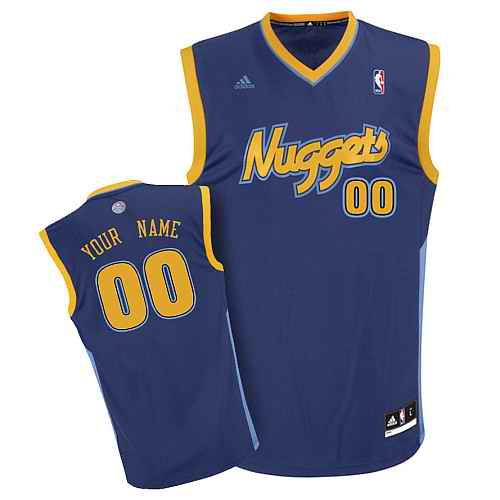 Denver Nuggets Youth Custom Dk Blue Jersey