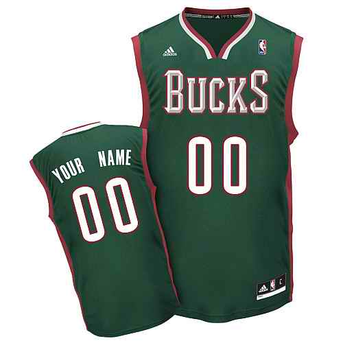 Milwaukee Bucks Youth Custom Green Jersey