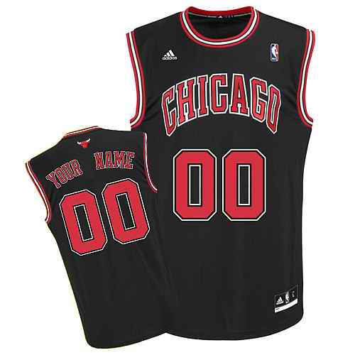 Chicago Bulls Youth Custom Black Jersey