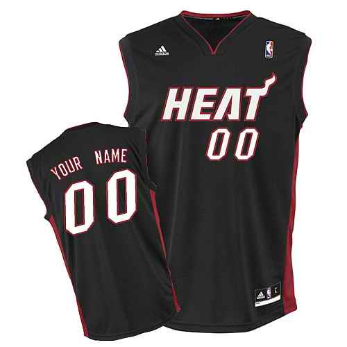 Miami Heat Youth Custom Black Jersey