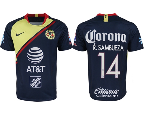America #14 R.Sambueza Away Soccer Club Jersey