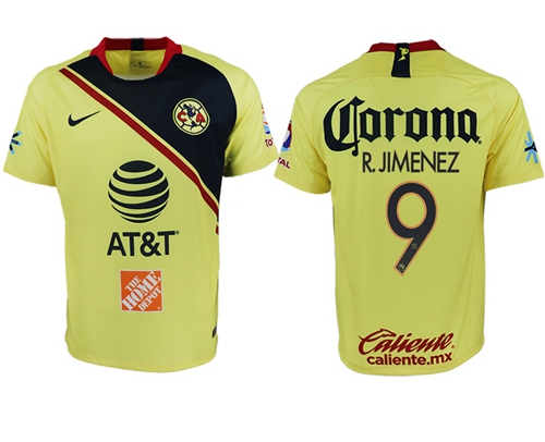 America #9 R.Jimenez Home Soccer Club Jersey