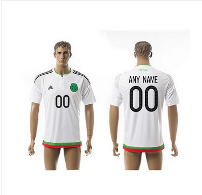Mexico Personalized White Away Soccer Country Jersey