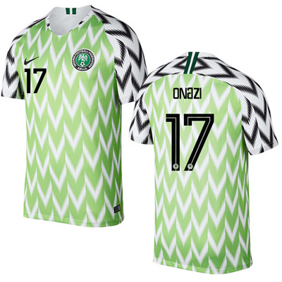 Nigeria #17 ONAZI Home Soccer Country Jersey