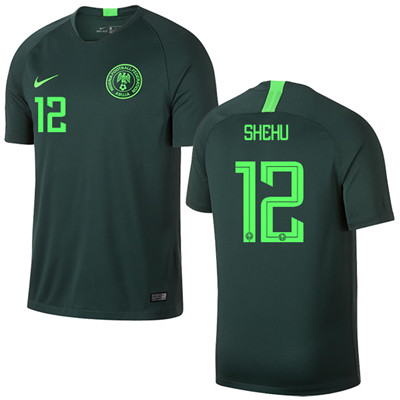 Nigeria #12 SHEHU Away Soccer Country Jersey