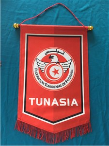 Tunasia Hang Flag Decor Football Fans Souvenir