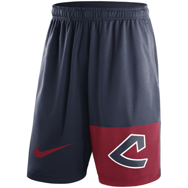 13Men's Cleveland Indians Nike Navy Cooperstown Collection Dry Fly Shorts