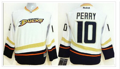 Youth NHL Anaheim Ducks #10 Corey Perry White Stitched NHL Jersey