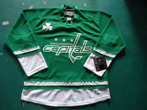 ST PARTYS DAY NHL JERSEYS Washington Capitals blank green jerseys